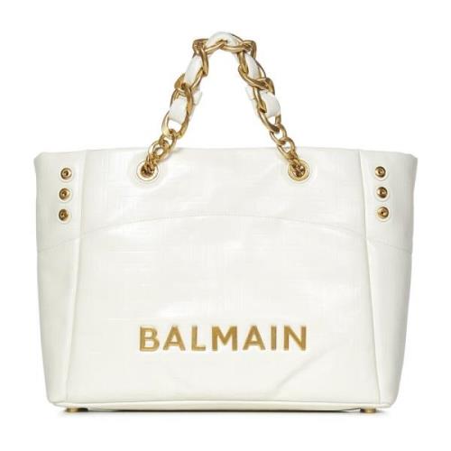 Beige Handtas Vintage Soft Shopper Balmain , Beige , Dames