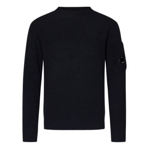 Luxe Zwarte Lamswollen Trui Aw24 C.p. Company , Black , Heren