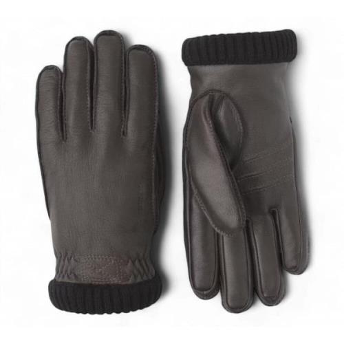 Deerskin Primaloft Rib Handschoenen, Donkerbruin Hestra , Brown , Here...