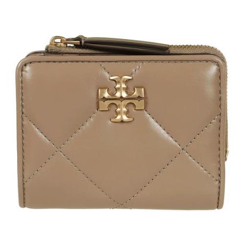 Bruin Leren Portemonnee Dames Accessoires Tory Burch , Brown , Dames