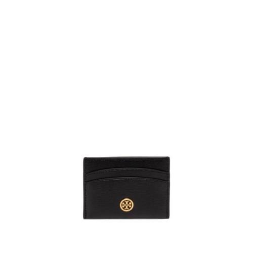 Robinson Leren Kaarthouder Tory Burch , Black , Dames