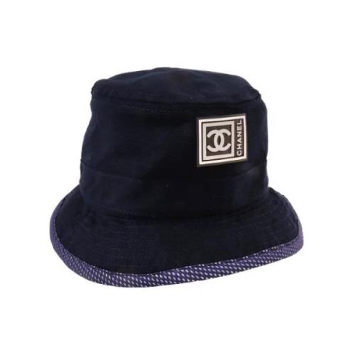 Pre-owned Fabric hats Chanel Vintage , Blue , Dames