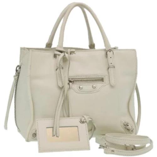 Pre-owned Leather balenciaga-bags Balenciaga Vintage , Beige , Dames