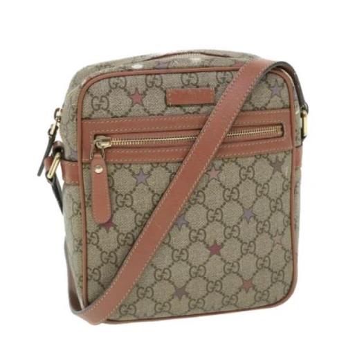 Pre-owned Canvas shoulder-bags Gucci Vintage , Beige , Dames