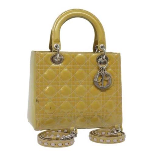 Pre-owned Fabric dior-bags Dior Vintage , Yellow , Dames