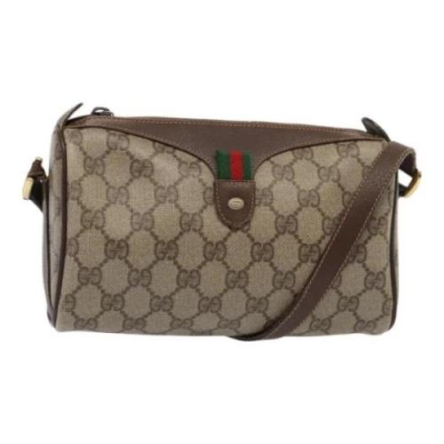 Pre-owned Canvas shoulder-bags Gucci Vintage , Beige , Dames