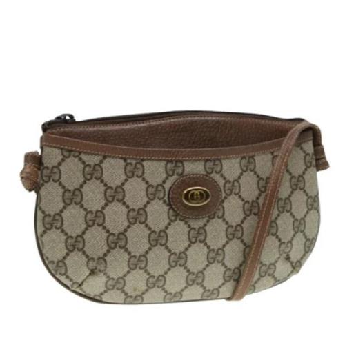 Pre-owned Canvas shoulder-bags Gucci Vintage , Beige , Dames