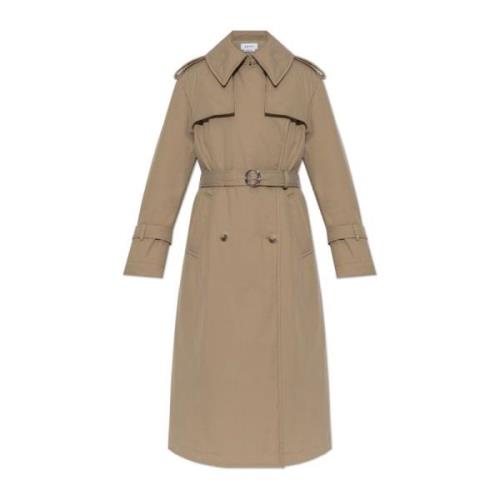 Gevoerde trenchcoat met riem Alexander McQueen , Beige , Dames