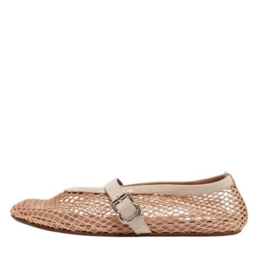 Pre-owned Mesh flats Alaïa Pre-owned , Beige , Dames