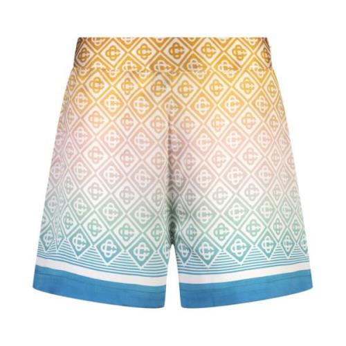 Gradient Monogram Zijden Shorts Casablanca , Multicolor , Dames