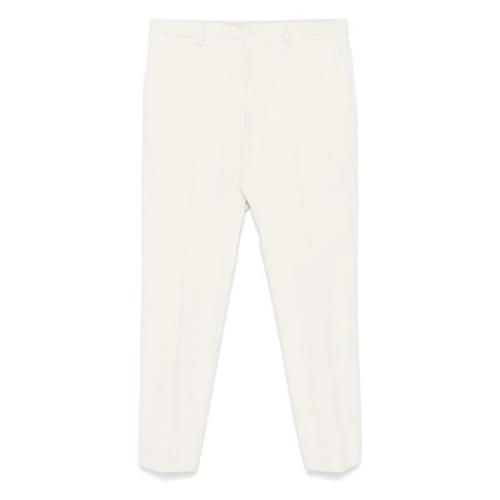 Slim Fit Corduroy Broek met Zakken Hugo Boss , White , Heren