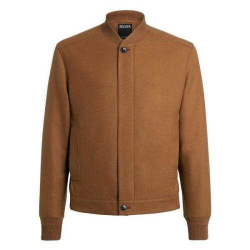 Luxe Cashmere Jas, Gemaakt in Italië Ermenegildo Zegna , Brown , Heren