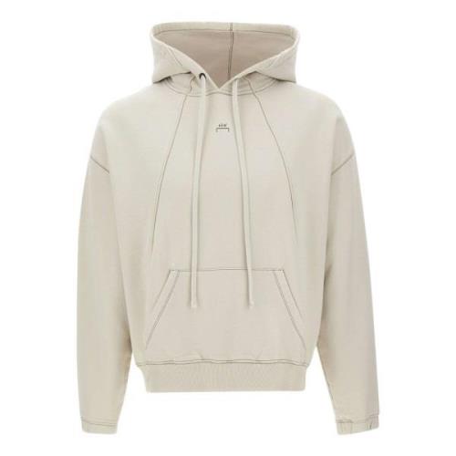 Lichtbeige Katoenen Jersey Hoodie Trui A-Cold-Wall , Beige , Heren