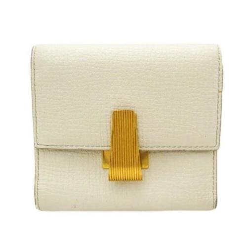 Pre-owned Leather wallets Bottega Veneta Vintage , White , Dames