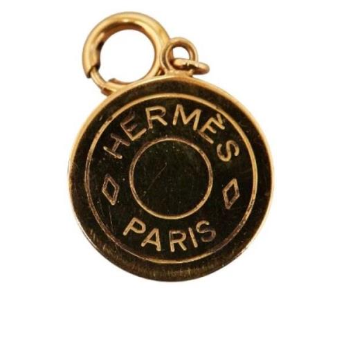 Pre-owned Metal necklaces Hermès Vintage , Yellow , Dames