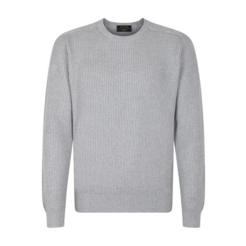 Lichtgrijze Crew Neck Sweater Gran Sasso , Gray , Heren