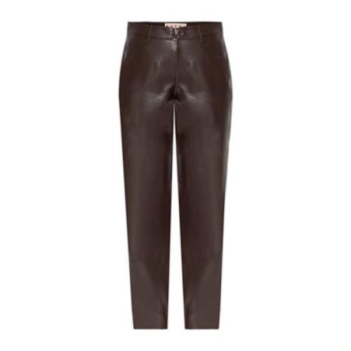 Broek gemaakt van gecombineerde materialen Marni , Brown , Dames