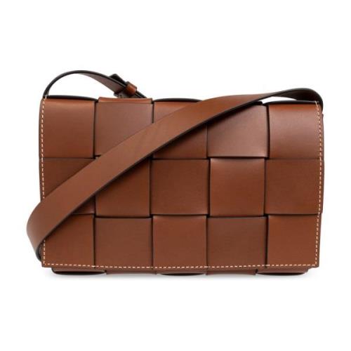 Schoudertas Cassette Bottega Veneta , Brown , Heren