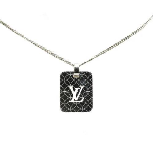 Pre-owned Metal necklaces Louis Vuitton Vintage , Gray , Dames