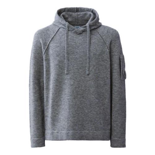 Alpaca Hoodie met Lenszak C.p. Company , Gray , Heren