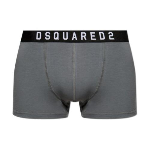 Katoenen boxershorts met logo Dsquared2 , Gray , Heren