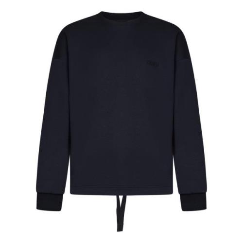 Blauwe Sweatshirt Aw24 Casual Stijl Ermenegildo Zegna , Blue , Heren