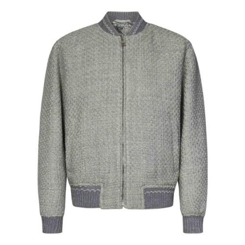 Grijze Wollen Bomberjack Etro , Gray , Heren