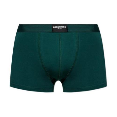 Katoenen boxershorts met logo Dsquared2 , Green , Heren