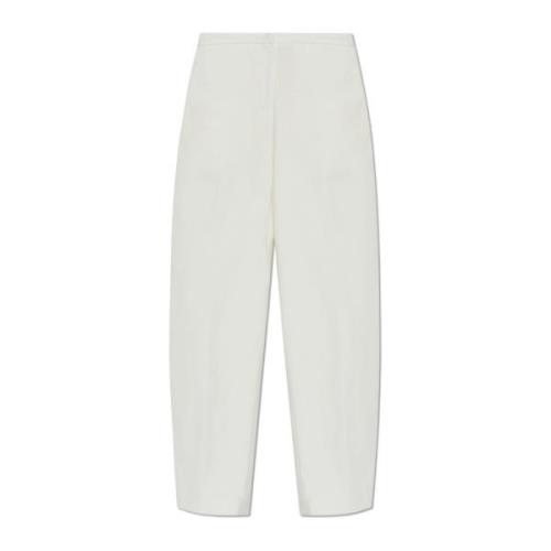 Broek met logo Jil Sander , White , Dames