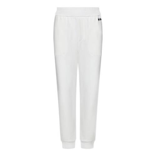 Witte Joggers met Logo Borduursel Ermenegildo Zegna , White , Heren