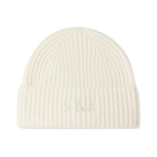 Moss Beanie Hat MC2 Saint Barth , White , Heren