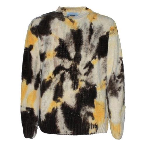 Italiaanse Gebreide Crewneck Sweater Bonsai , Multicolor , Heren