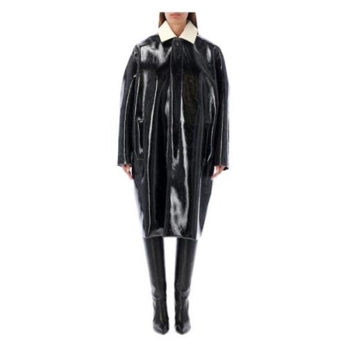 Zwarte Gecoate Overjas Aw24 Philosophy di Lorenzo Serafini , Black , D...