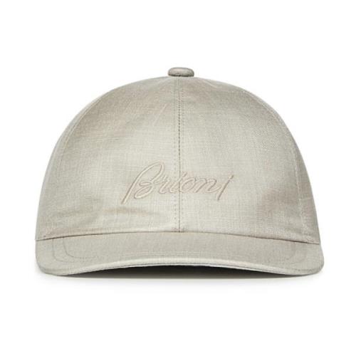 Beige Baseball Cap Elegante Stijl Brioni , Beige , Heren