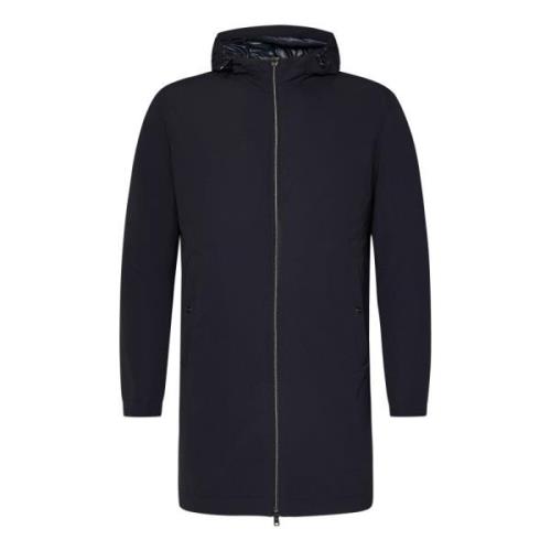 Blauwe Hooded Parka Jas voor Mannen Herno , Blue , Heren