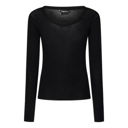 Zwarte Kasjmier Zijden Trui Tom Ford , Black , Dames