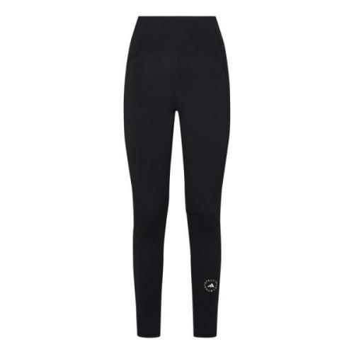 Zwarte broek met elastische tailleband Adidas by Stella McCartney , Bl...