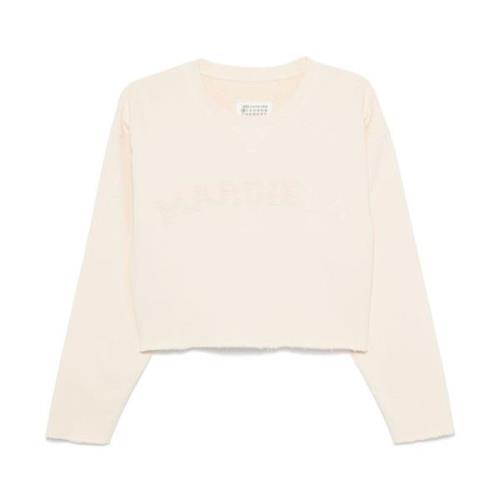 Beige Crew Neck Sweater Maison Margiela , Beige , Dames