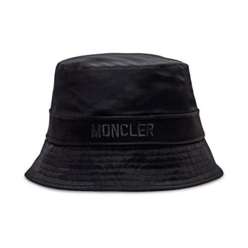 Bucket Cap met Geborduurd Logo voor Vrouwen Moncler , Black , Unisex