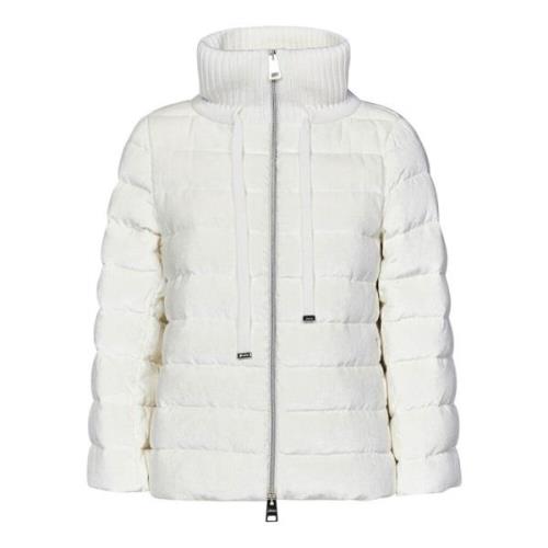 Witte Fluwelen Cape Jas Herno , White , Dames