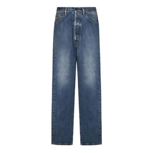 Blauwe Straight Leg Jeans Aw24 Maison Margiela , Blue , Heren