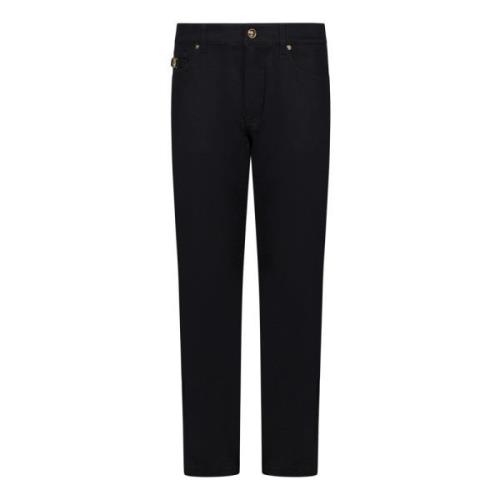 Zwarte Skinny Fit Jeans Aw24 Versace , Black , Heren