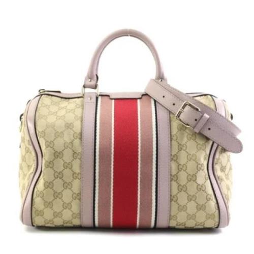 Pre-owned Canvas gucci-bags Gucci Vintage , Beige , Dames