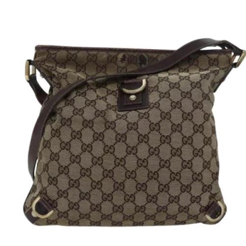 Pre-owned Canvas gucci-bags Gucci Vintage , Beige , Dames