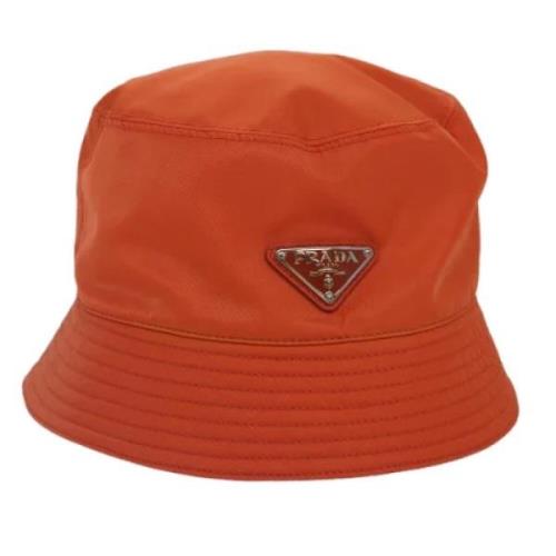 Pre-owned Fabric hats Prada Vintage , Orange , Dames