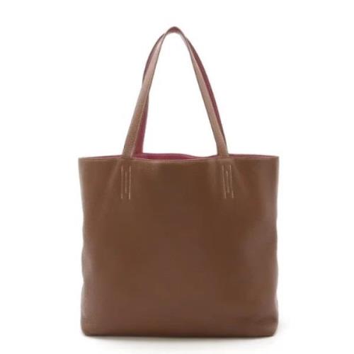 Pre-owned Leather totes Hermès Vintage , Brown , Dames