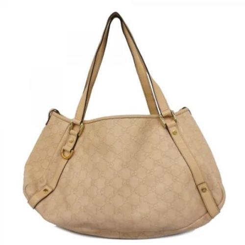 Pre-owned Leather gucci-bags Gucci Vintage , Beige , Dames