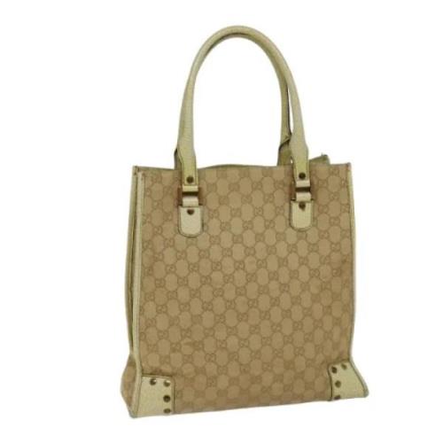 Pre-owned Canvas gucci-bags Gucci Vintage , Beige , Dames