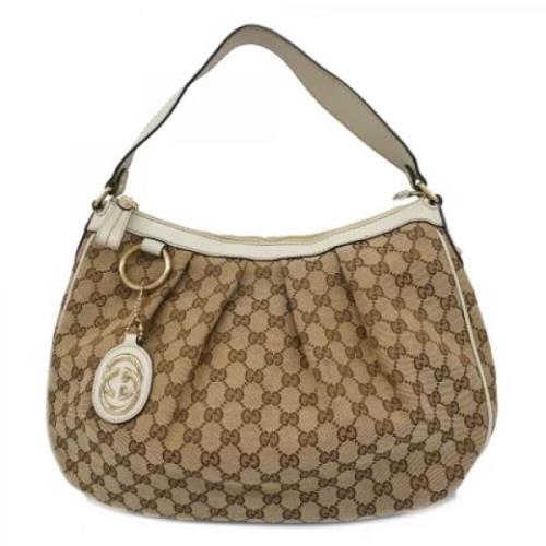 Pre-owned Canvas gucci-bags Gucci Vintage , Beige , Dames