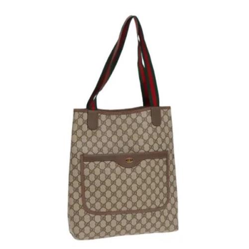 Pre-owned Canvas totes Gucci Vintage , Beige , Dames